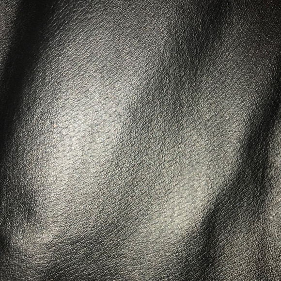 Vintage 90s Manart Reversible Black Leather Coat Black Faux Fur Coat Zip Up XL - Picture 15 of 16